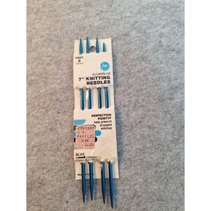 VTG‎ Set of 4 with 7"  Double Point Aluminum Blue Knitting Needles USA Made Boye